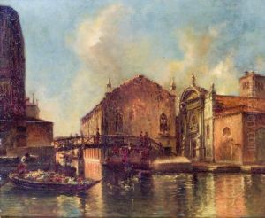 Vue De Venise by Pierre Desire Eugene Franc Lamy