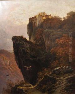 Bruniquel by Francois Louis Francais