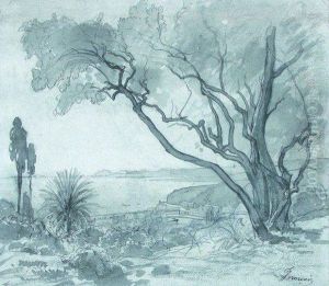 La Baie Des Anges A Nice, Vue Du Mont Boron by Francois Louis Francais
