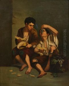 Boys Eating Grapes And Melon by Placido Frances y Pascual