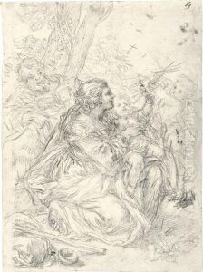 The Rest On The Flight Into Egypt by Baldassarre Franceschini