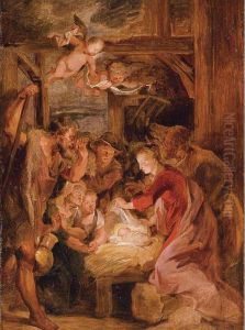 The Adoration Of The Magi by Lucas Franchoys
