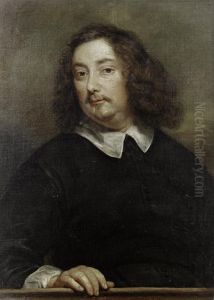 Portrait Of A Gentleman, Half-length, Inclerical Robes, Seated, With His Right Hand Resting On A Stoneledge by Peeter Franchoys