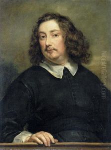 Prelate Half Length With His Right Hand Resting On A Shelf by Peeter Franchoys