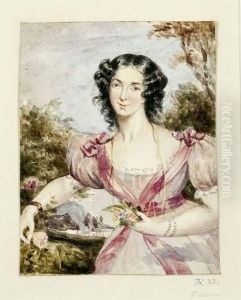 Elegante Au Bouquet by Count Alexandre Thomas Francia