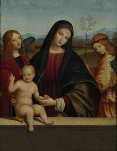 The Madonna And Child With Two Angels