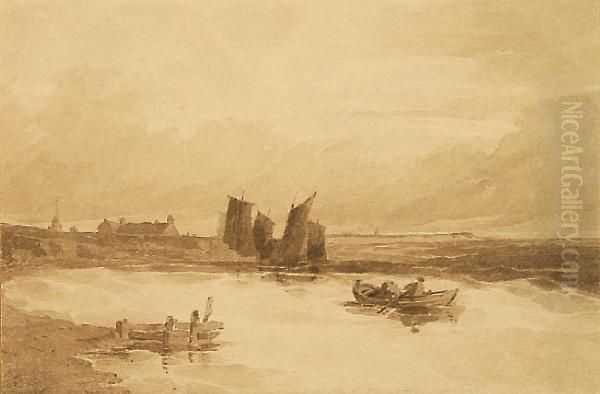 Boats Off A Coastline - view 1