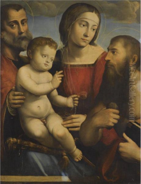 The Holy Family With Saint Jerome - view 1
