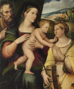 The Mystic Marriage Of Saint Catherine by Giacomo Raibolini