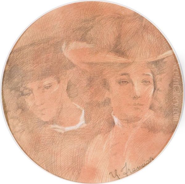 Ritratti Di Gentildonne Con Cappello. - view 1