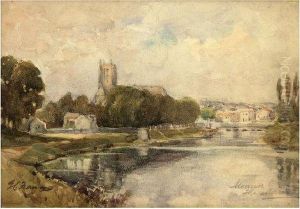 The Cathedral Of Meaux, From The River Marne The Cathedral Of Meaux, From The River Marne