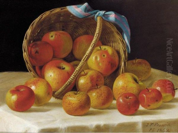 Red And Yellow Apples In A Basket - view 1