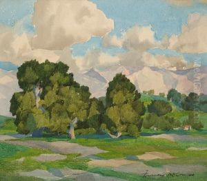 Landscape With A Ranch House In Distance,thought To Be Carmel Valley Landscape With A Ranch House In Distance,thought To Be Carmel Valley