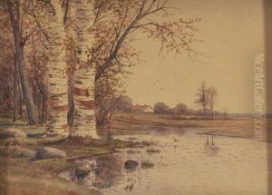 Landscape With Birchtrees by John Defett Francis