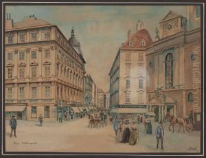 "altes Burgtheater" by Franz Friedrich Franck