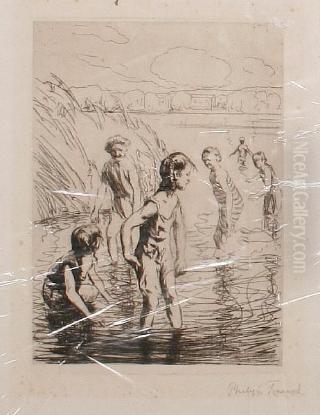 Children Playing In The Water - view 1