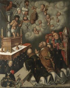 The Miraculous Mass Of Saint Gregory The Great by Simon Franck