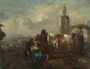 Resting Travellers In A Landscape Resting Travellers In A Landscape