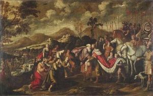 The Meeting Of Jacob And Esau by Ulrich Franck