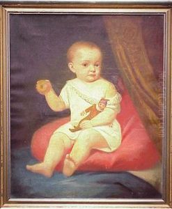 Seated Child With Doll by Carl Ludwig Francke