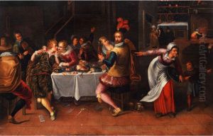 Festmahl Im Interieur by Frans Francken