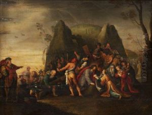 Le Portement De Croix. by Frans I Francken