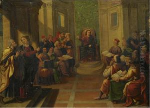 Christ And The Doctors In The Temple by Frans III Francken
