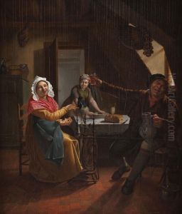 Vergnugliches Beisammensein In Der Kammer by Celestin Francois Nanteuil