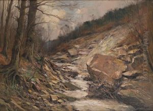 Boszicht In De Winter by Joseph Charles Francois