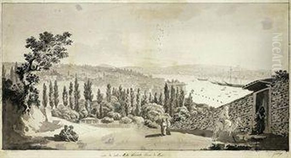 A View Of The Dolma Bachi Overlooking The Bosphorus From Pera - view 1