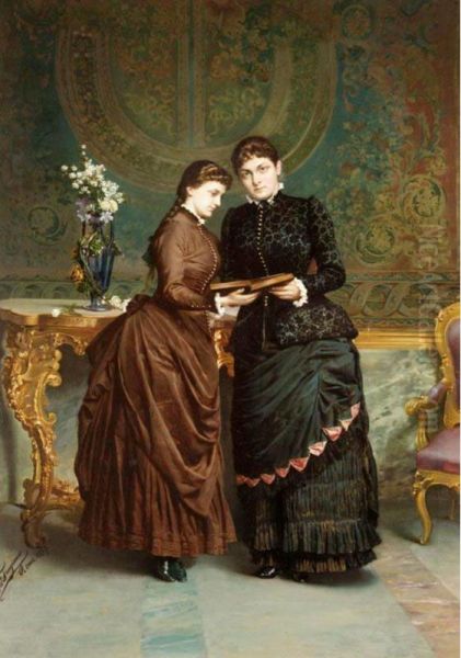 Portrait Of Louisa And Aline Bruce Of Dyffryn St Nicholas - view 1