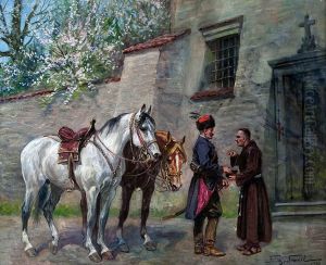 Przed Kosciolem O.o. Reformatow W Krakowie by Feliks Franic