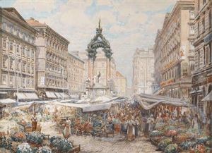 Der Hohe Markt In Wien by Friedrich Frank