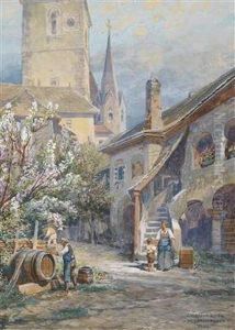 Motiv Aus Weissenkirchen In Der Wachau by Friedrich Frank