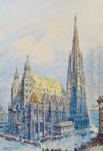 Der Stephansdom In Wien by Friedrich Frank