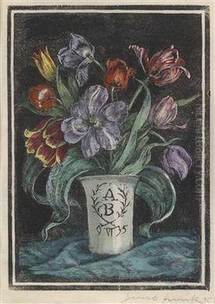 Tulips And Butterfly On Lilies - view 1