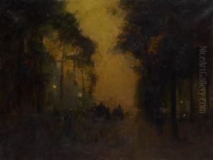 Boulevard Anime Au Coucher Du Soleil