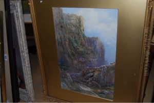 Mountain Landscape With Sheep by Walter Arnee Frank