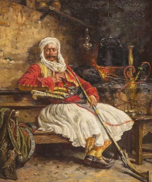 Arnaut Smoking A Hookah - view 1