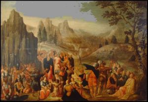 Moses Schlagt Wasser Aus Dem Felsen