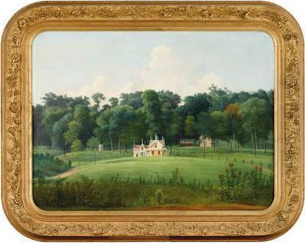 Gothic House In Summer Landscape - view 1