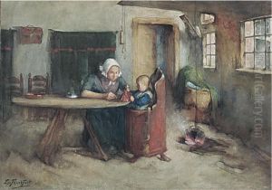 Playing With The Doll by Eduard Frankfort