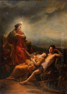 La Justice Veille Sur Le Repos Du Monde by Jean Augustin Franquelin
