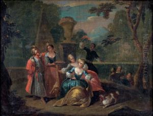 Scene Galante Dans Un Paysage