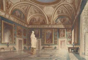 The Sala Dell'iliade In The Galleria Palatina At The Palazzo Pitti,florence by Heinrich Franz