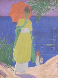 The Red Parasol by Frederick Frary Fursman