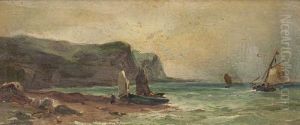 Boats Off The Shore by Alexander Coutts Fraser