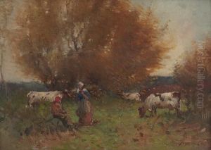 Dutch Girls by Alexander Coutts Fraser