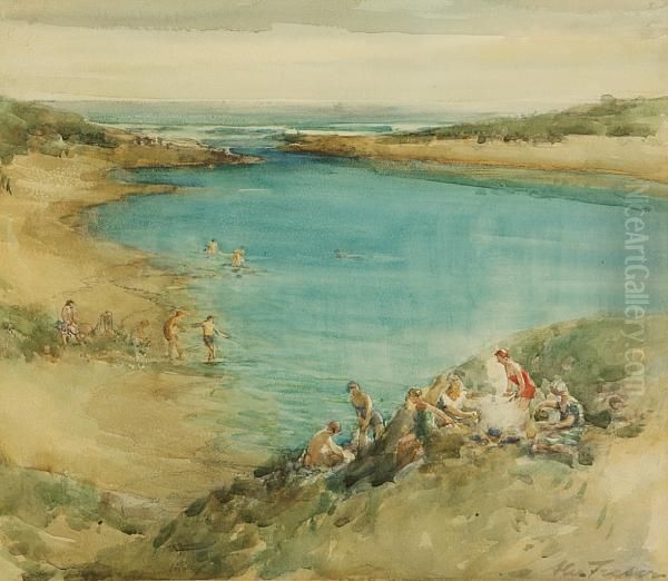 Bathers, Aberdeenshire - view 1