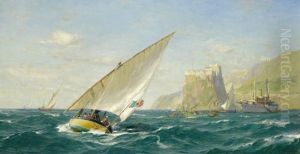 Sparkling Waters Off The Italian Riviera by John Fraser